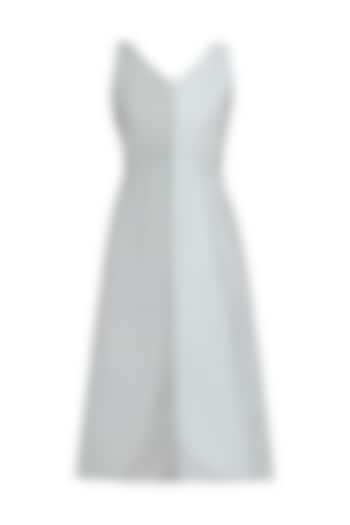 Grey Half and Half Sleeveless Maxi Dress by Olio