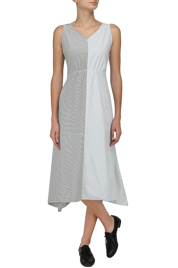 Grey half and half sleeveless maxi dress available only at Pernia's Pop Up Shop.