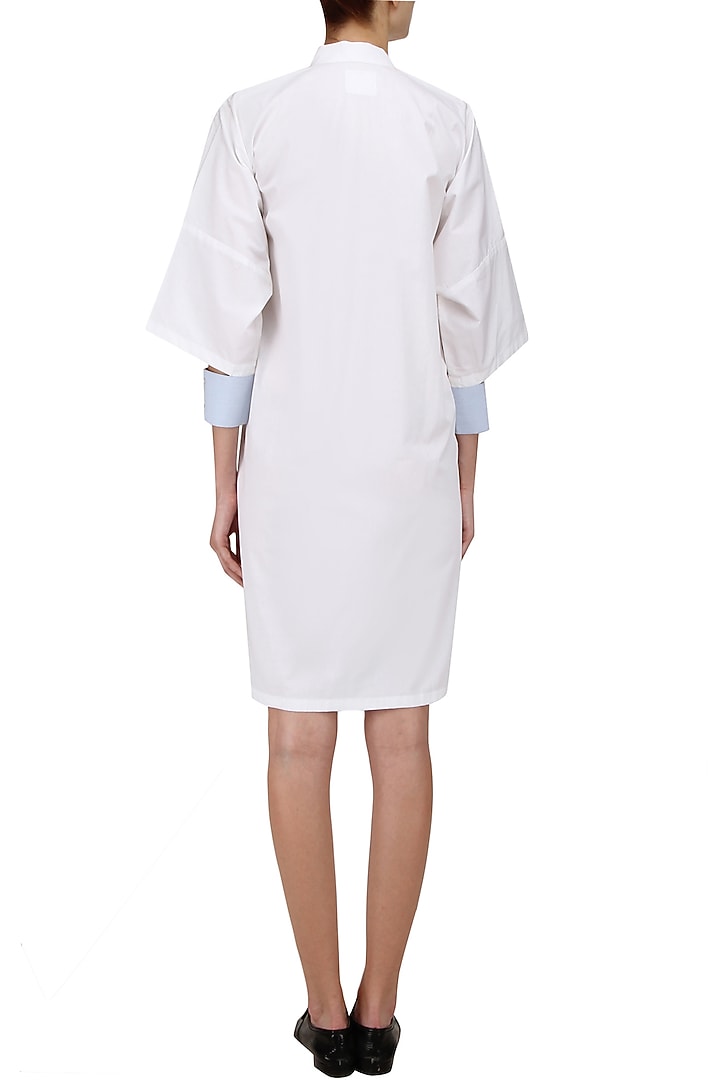 cactus shirt dress Greta Dress With 3/4 Barrel Cuff Sleeve in Cactus Italian Broadcloth XS / Cactus