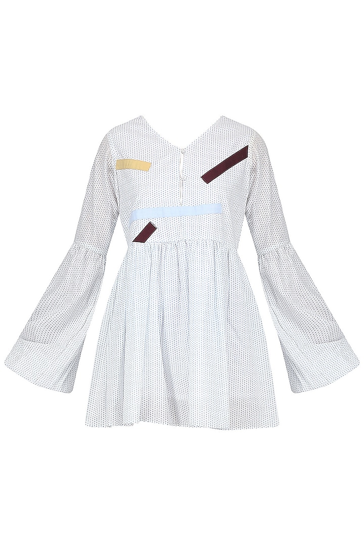 Off White Patchwork Smock Dress by Olio
