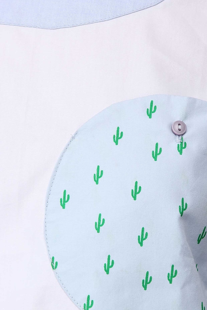 White and green bell sleeves top available only at Pernia's Pop Up Shop.