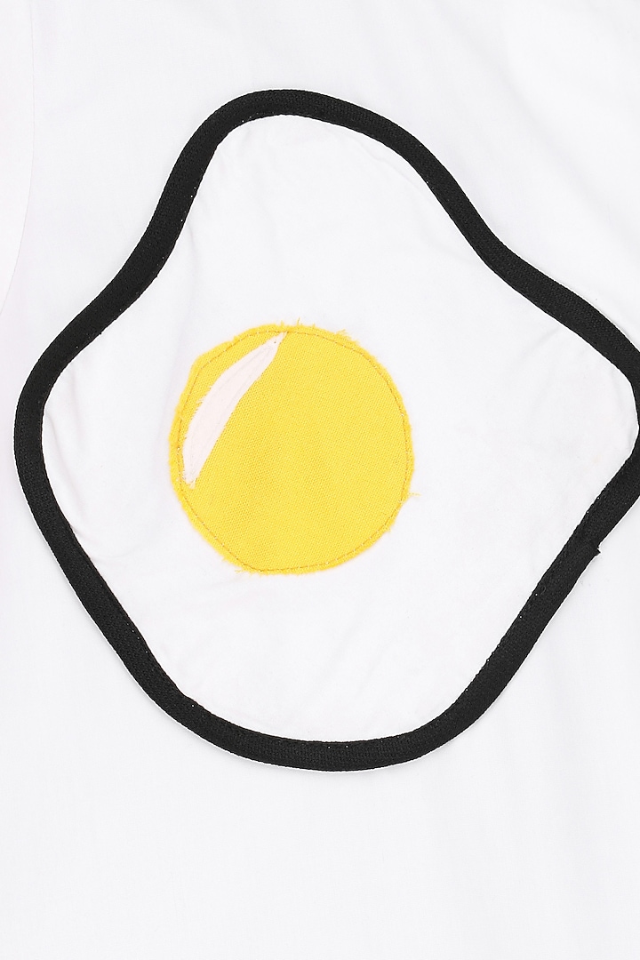 White fried egg patchworl cone dress available only at Pernia's Pop Up Shop.