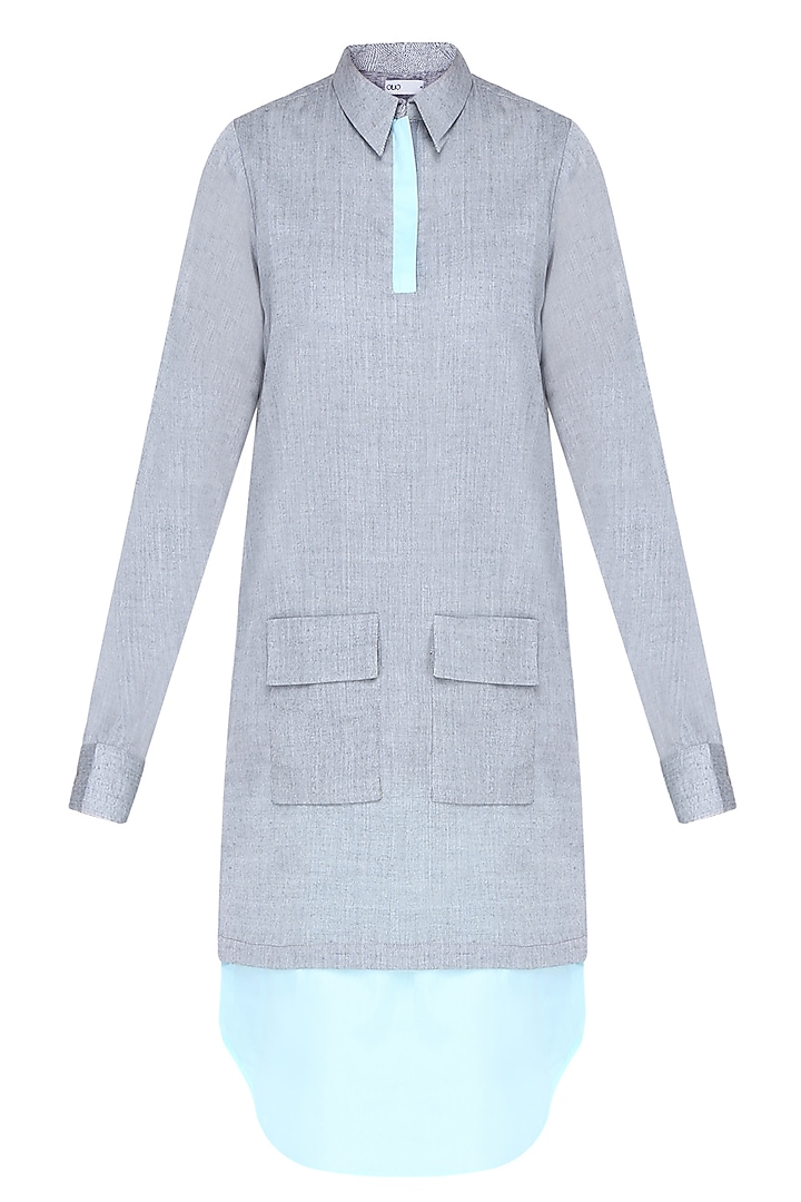 Grey and blue tennis shirt dress available only at Pernia's Pop Up Shop.