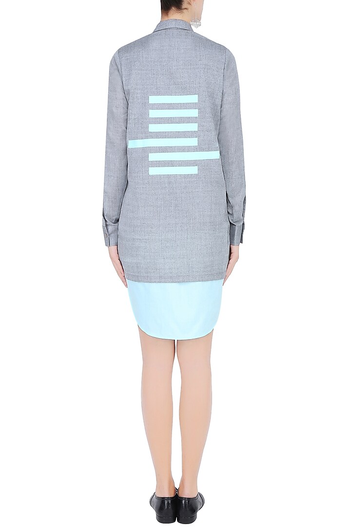 Grey and blue tennis shirt dress available only at Pernia's Pop Up Shop.