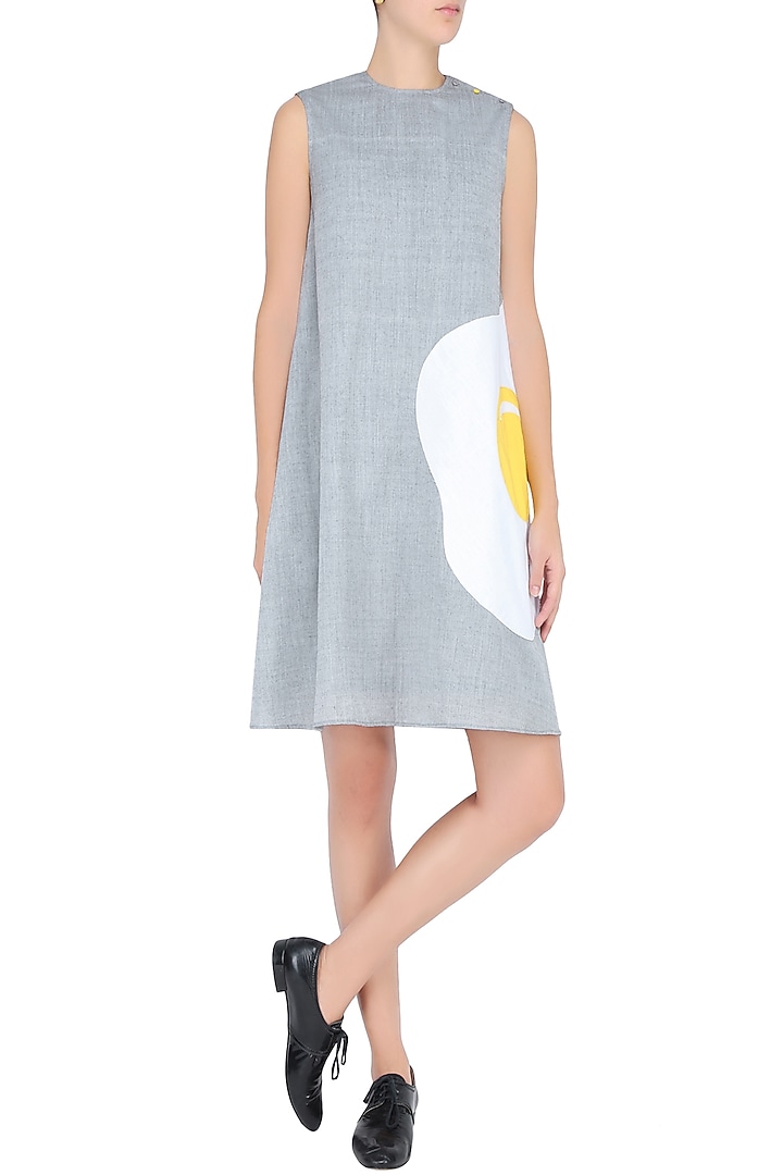 Grey fried egg cone dress available only at Pernia's Pop Up Shop.
