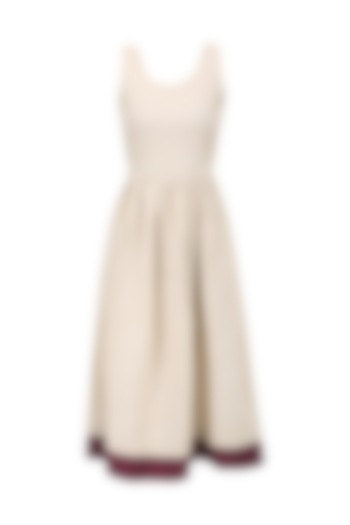 Mocha Color Knee Length Midi Dress by Olio
