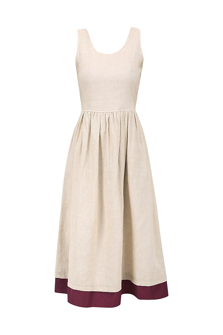 Mocha color knee length midi dress available only at Pernia's Pop Up Shop.