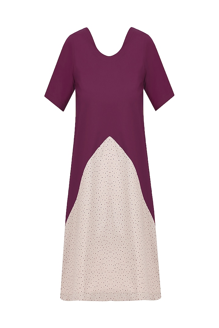 Coffee and maroon short dress available only at Pernia's Pop Up Shop.