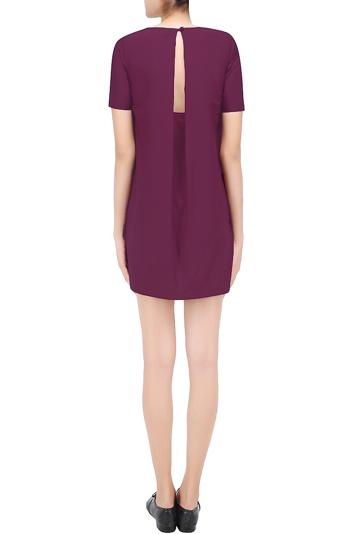 Coffee and maroon short dress available only at Pernia's Pop Up Shop.