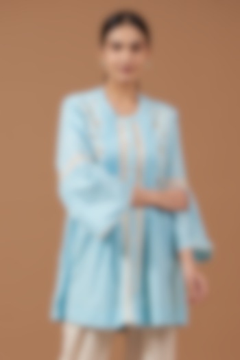 Sky Blue Cotton Shirt by OMI at Pernia's Pop Up Shop