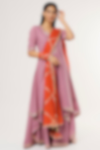 Lilac Embellished Maxi Dress by Omaana Jaipure