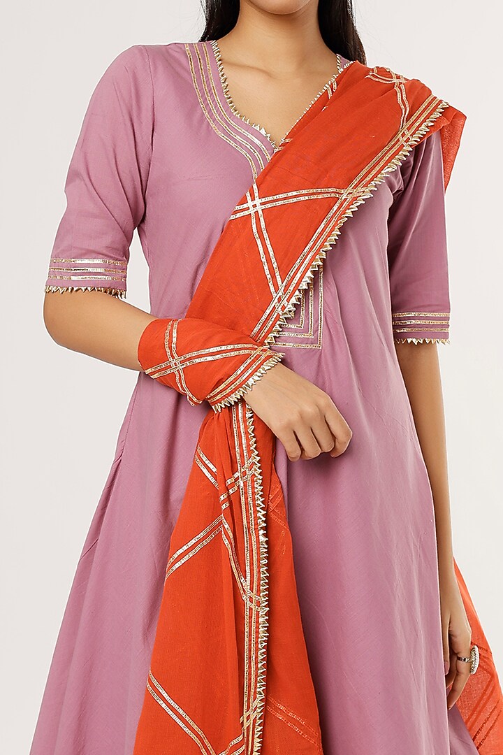 Lilac Embellished Maxi Summer Dress by Omaana Jaipure at Pernia's Pop Up Shop