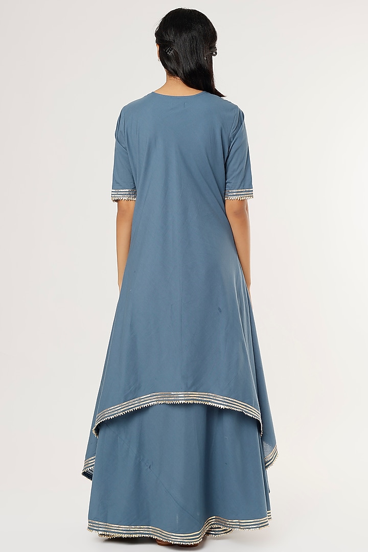 Cobalt Blue Embellished Maxi Summer Dress by Omaana Jaipure at Pernia's Pop Up Shop