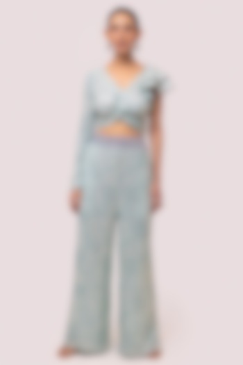 Aqua Embellished Co-Ord Set by Onaya at Pernia's Pop Up Shop