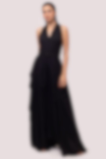 Black Georgette Gown by Onaya at Pernia's Pop Up Shop