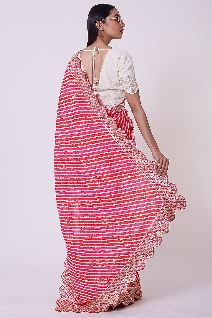 Rani Silk Printed Party Wear Saree Set by Onaya at Pernia's Pop Up Shop