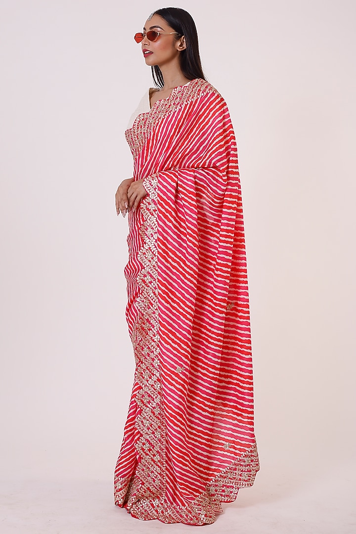 Rani Silk Printed Party Wear Saree Set by Onaya at Pernia's Pop Up Shop