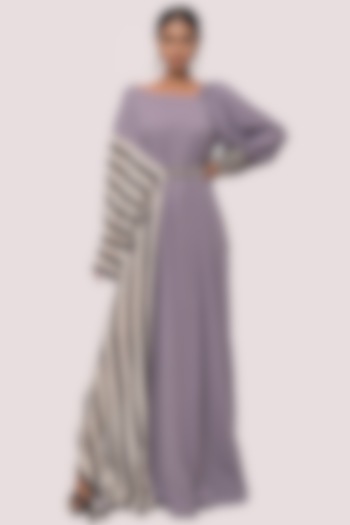 Mauve Georgette Gown by Onaya