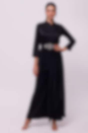 Black Printed Summer Dress by Onaya at Pernia's Pop Up Shop