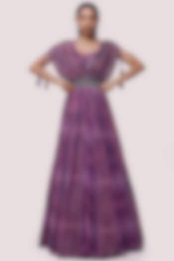 Purple Embellished Gown by Onaya