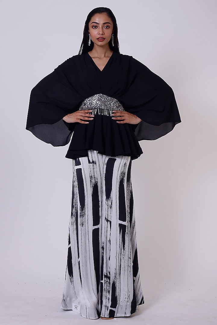 Black & White Printed Pant Set by Onaya at Pernia's Pop Up Shop