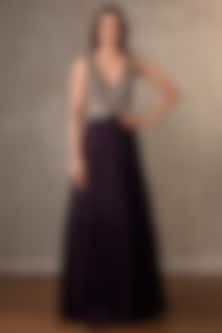 strapless open back dress Tatiana Velvet One Shoulder Maxi Dress | Eucalyptus