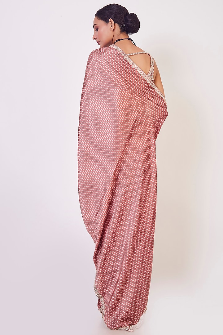 Lilac Handloom Cotton Party Wear Saree Set by Onaya at Pernia's Pop Up Shop