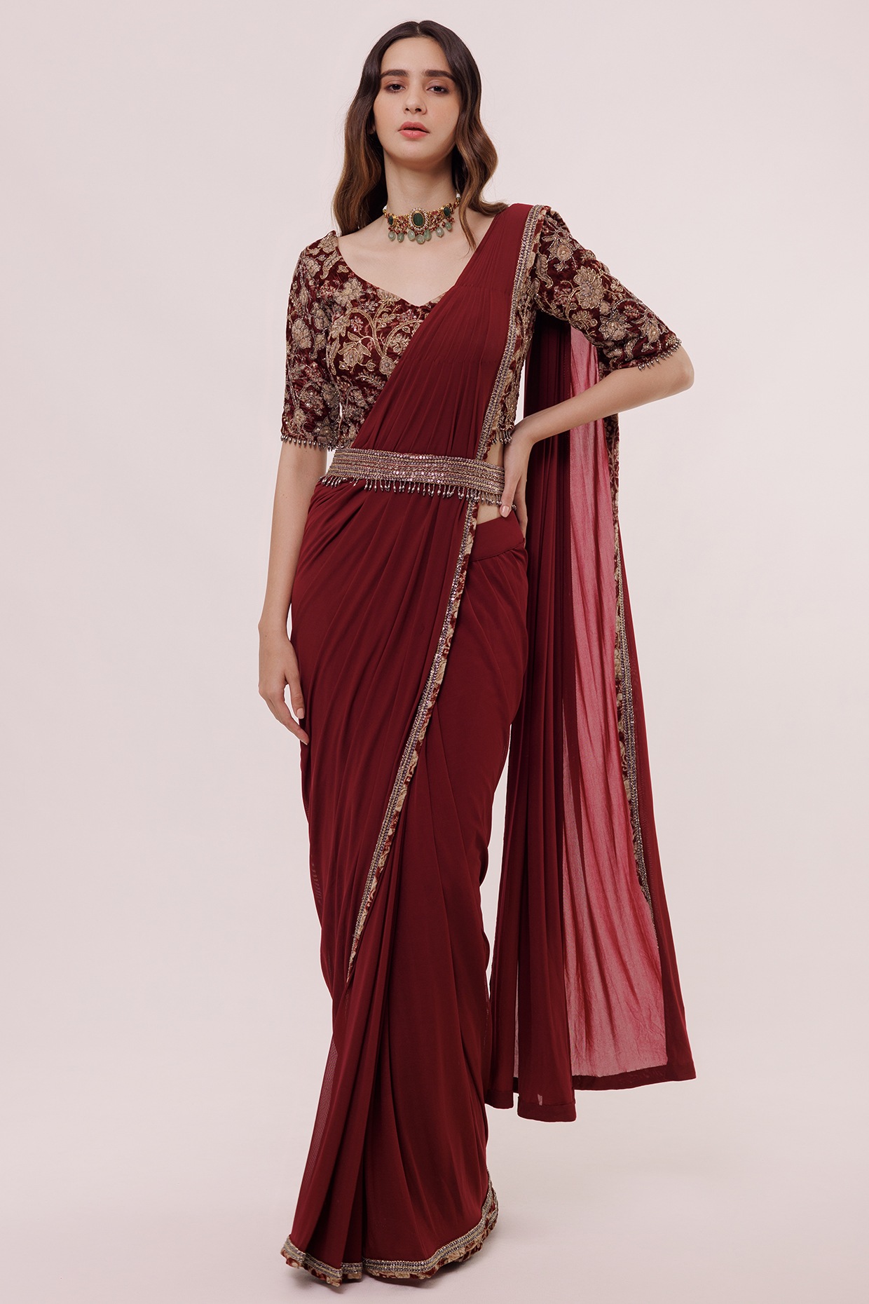 Buy Maroon Color New Design Soft Lichi Silk Design in All Over the Body  With Heavy Jaquard Border Design Full Body With South Indian Saree Online  in India - Etsy