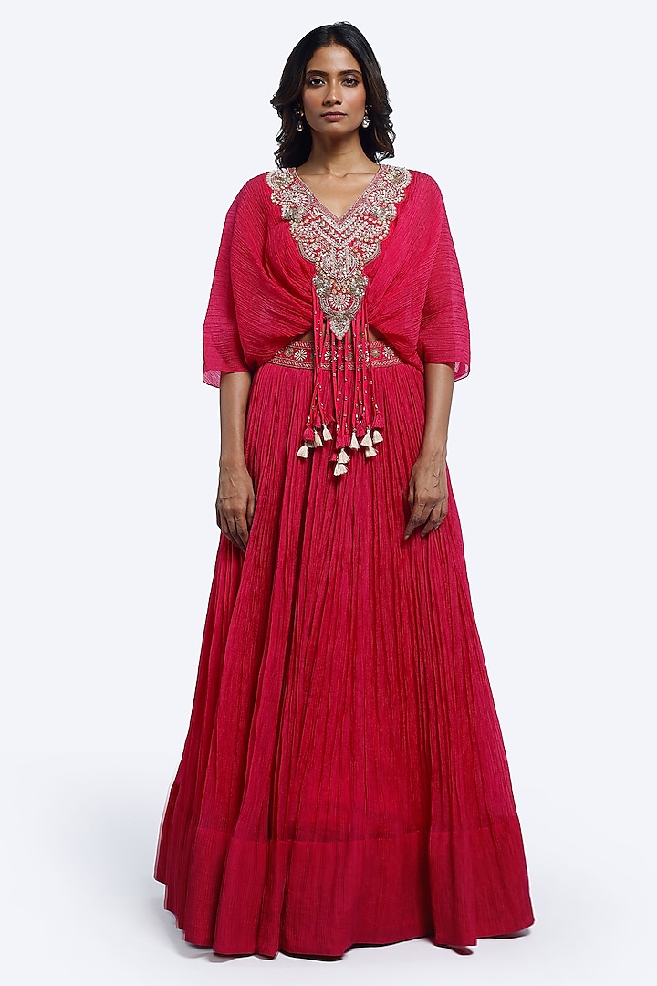 Rani Silk Pleated Skirt Set by Onaya at Pernia's Pop Up Shop