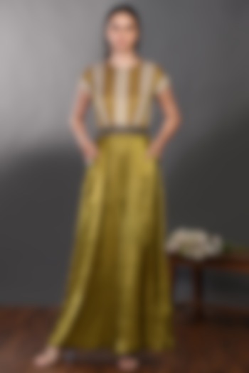 Green Jumpsuit With Belt by Onaya at Pernia's Pop Up Shop