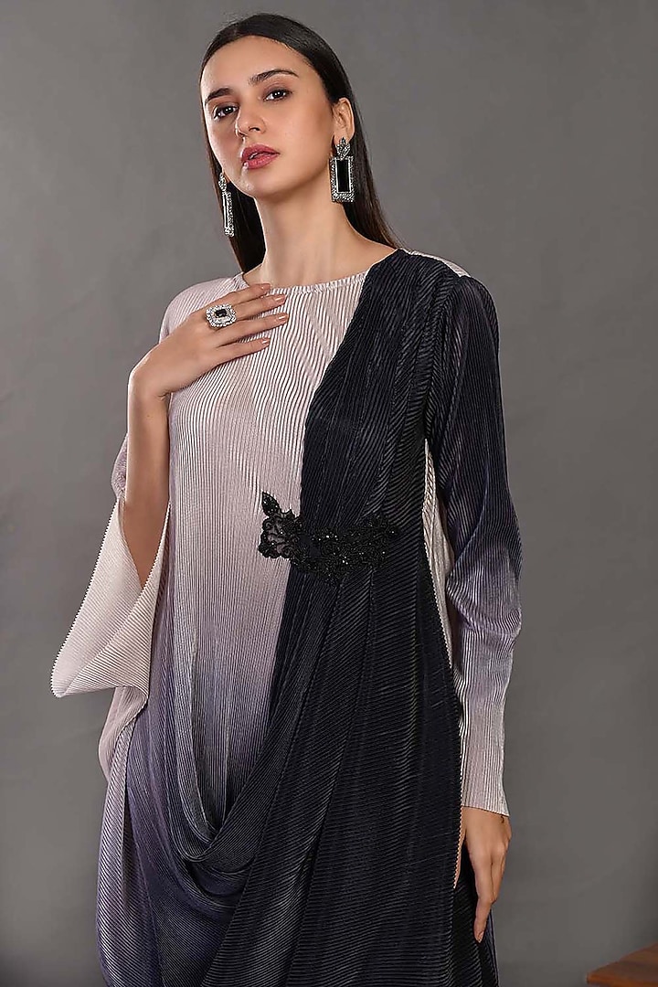 Black & White Satin Dress by Onaya at Pernia's Pop Up Shop