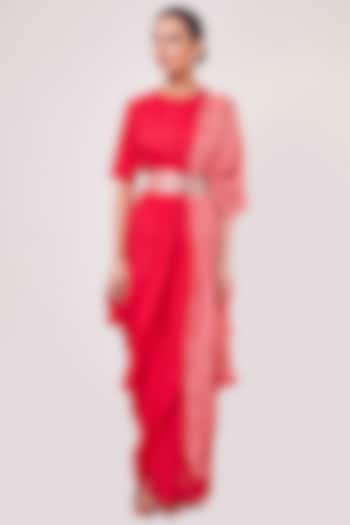 Rani Printed Draped Summer Dress With Belt by Onaya at Pernia's Pop Up Shop