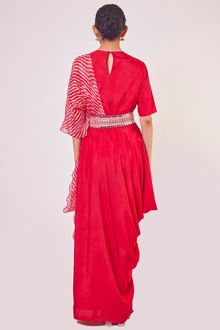 Rani Printed Draped Summer Dress With Belt by Onaya at Pernia's Pop Up Shop