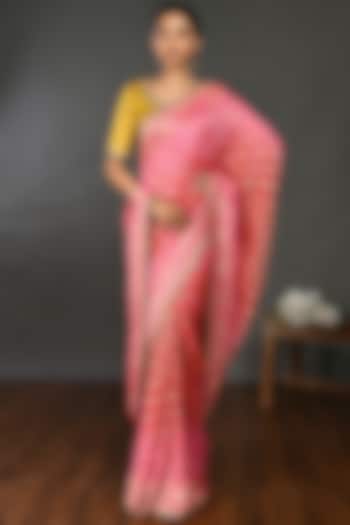 Rani Saree Set With Gota Work by Onaya