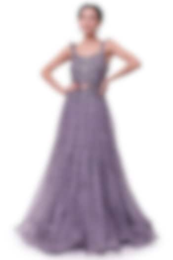 Lavender Organza Embellished Gown by Onaya at Pernia's Pop Up Shop