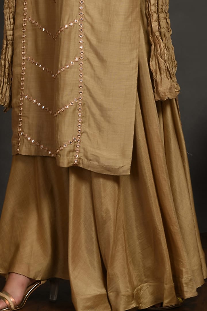 Gota Embroidered Jacket and Kurta Set