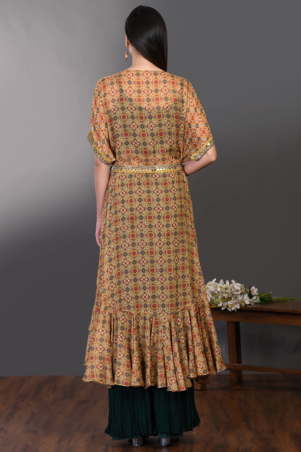 bottle green shrug