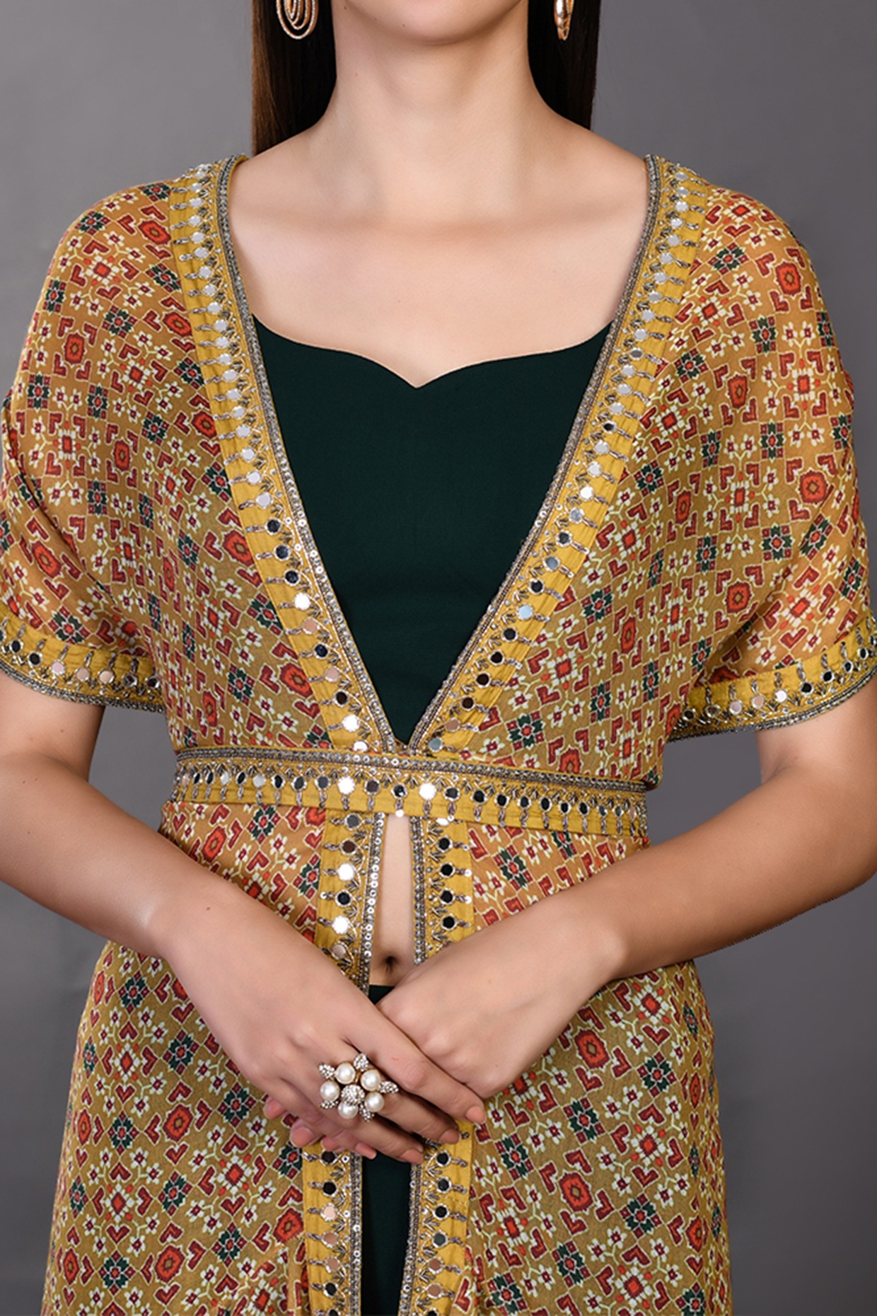 bottle green shrug