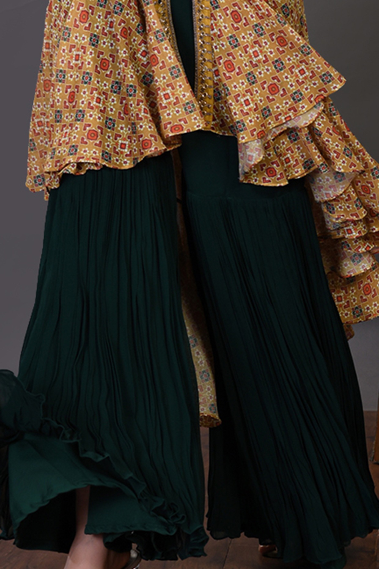 bottle green shrug