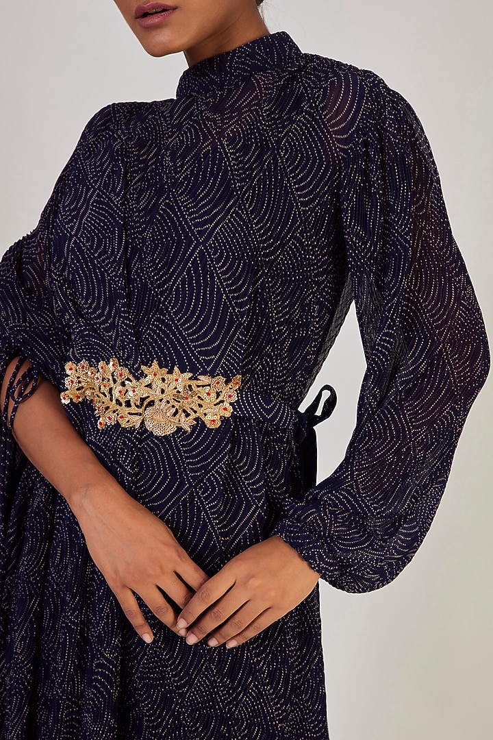 Navy Blue Crush Embroidered Summer Dress by Onaya at Pernia's Pop Up Shop