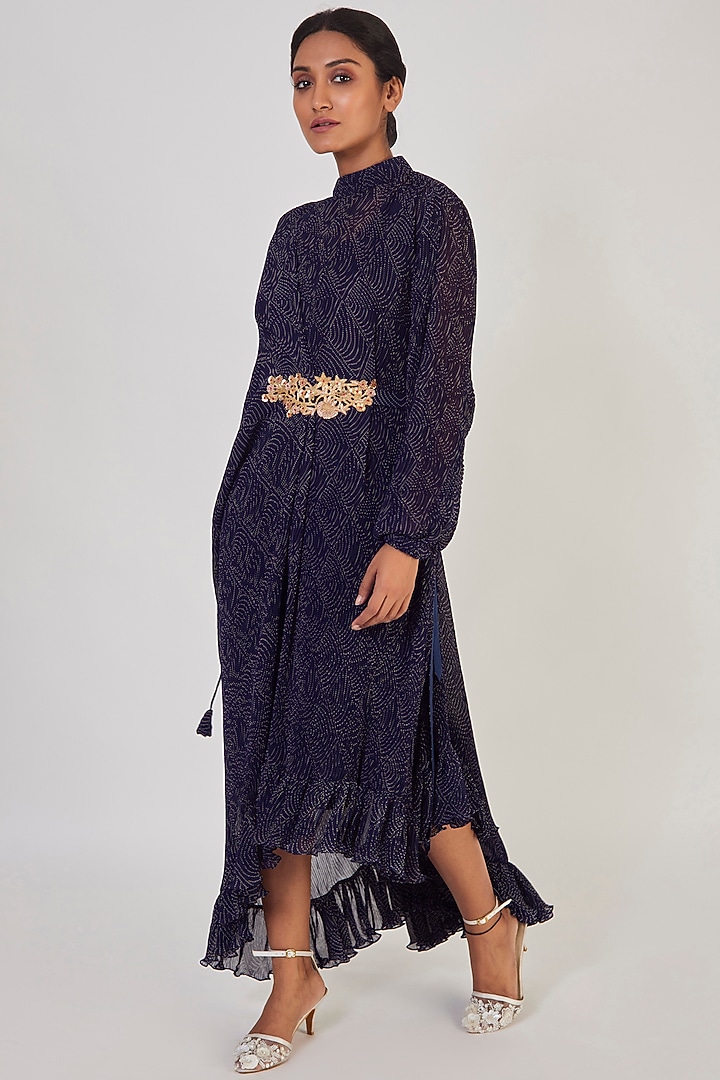 Navy Blue Crush Embroidered Summer Dress by Onaya at Pernia's Pop Up Shop