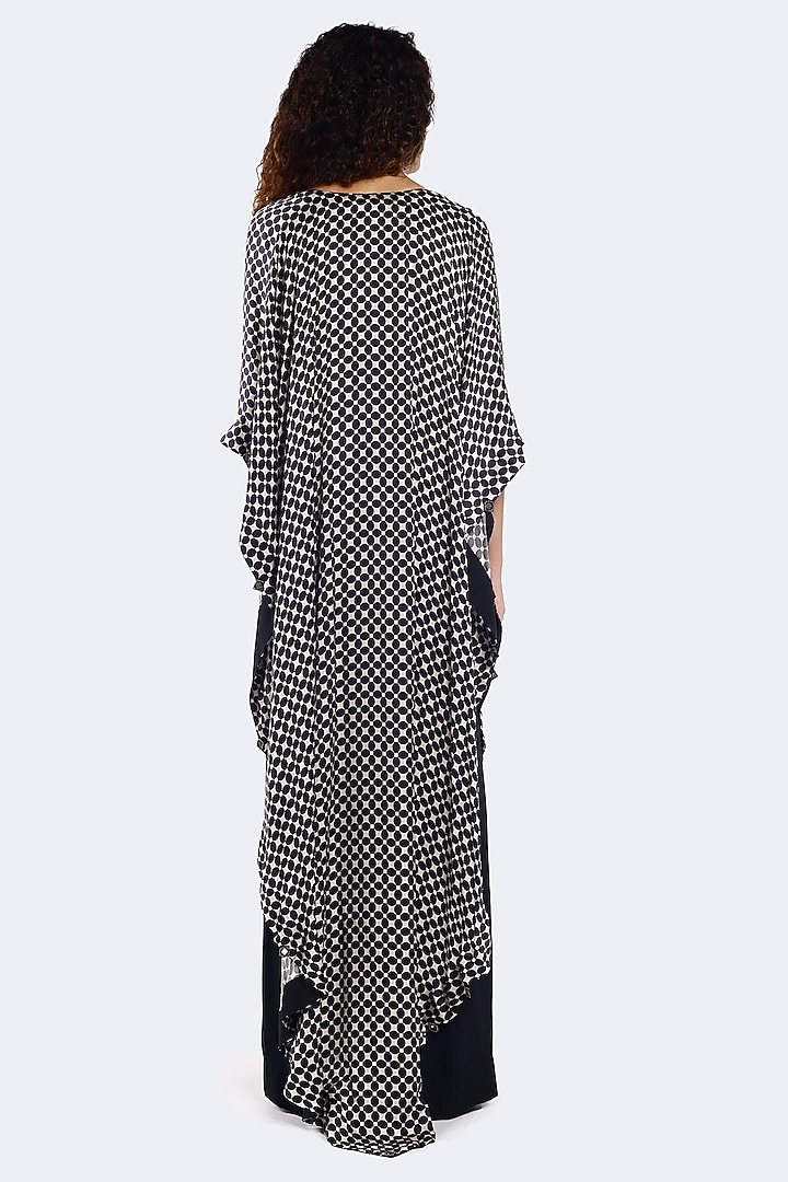 Black Satin & Georgette Pant Set by Onaya at Pernia's Pop Up Shop