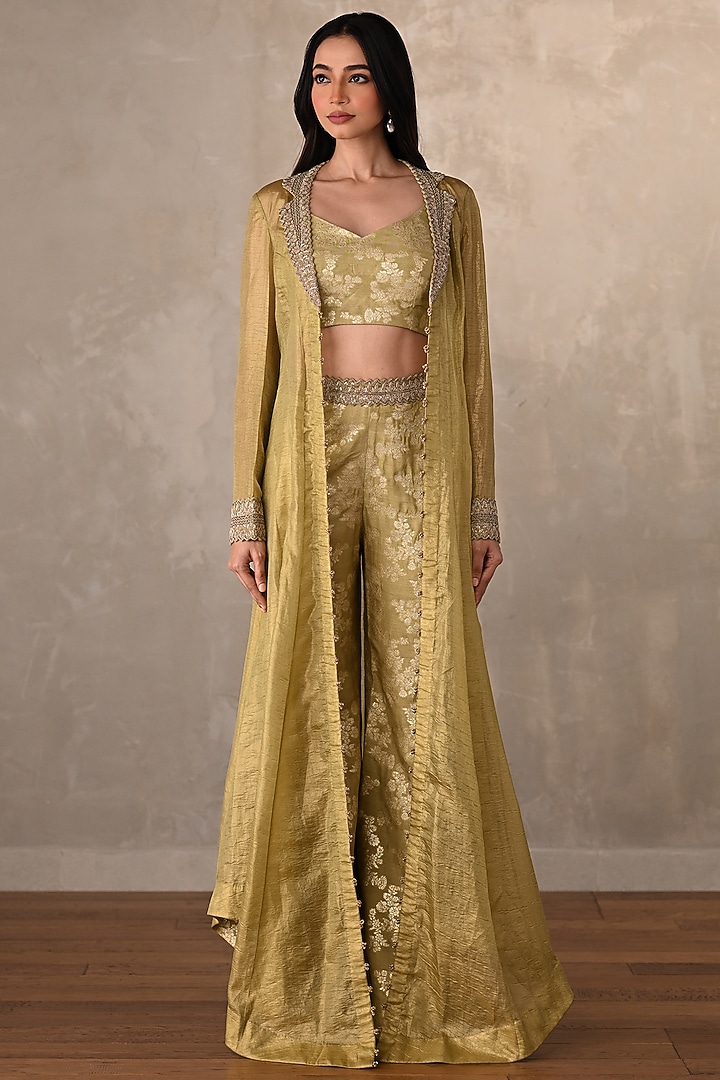 Pista Green Tissue Pant Set by Onaya at Pernia's Pop Up Shop