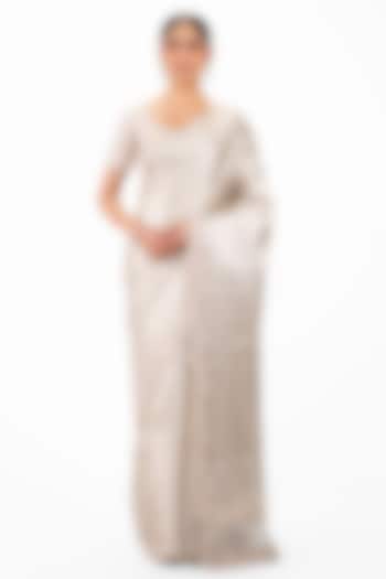 Golden Monochrome Banarasi Wedding Saree Set by Onaya at Pernia's Pop Up Shop