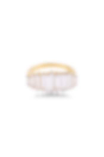 Rose Gold Finish Baguette-Cut Diamond Ring by OnlyCarats at Pernia's Pop Up Shop