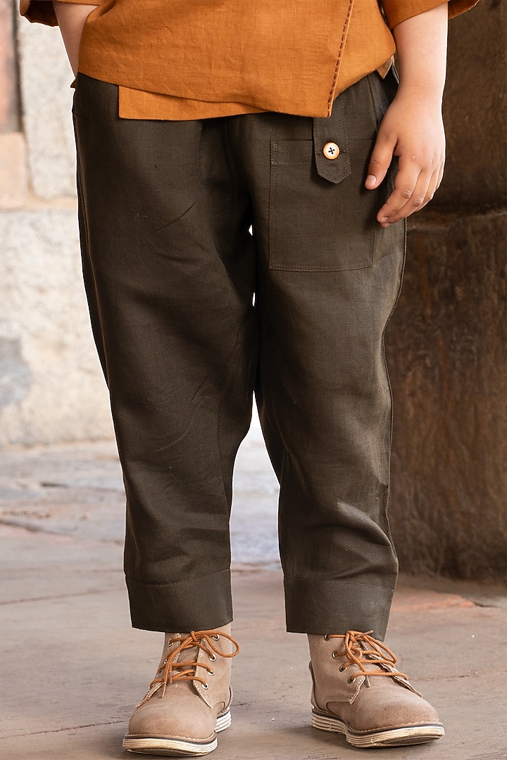 Army-Green Harem Pants For Boys by Onari kids at Pernia's Pop Up Shop