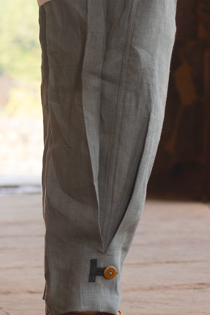 Basil-Green Harem Pants For Boys by Onari kids at Pernia's Pop Up Shop
