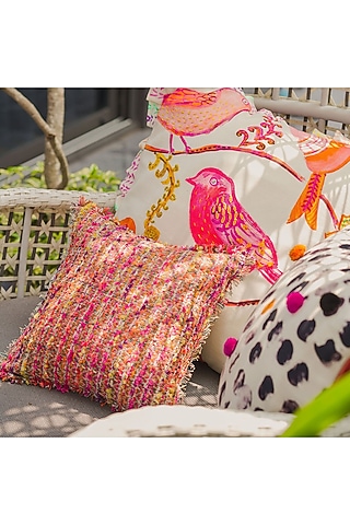Pink & Fuchsia Cotton Cushion Cover by Onset homes