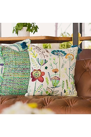 Blue & Turquoise Cotton Cushion Cover by Onset homes