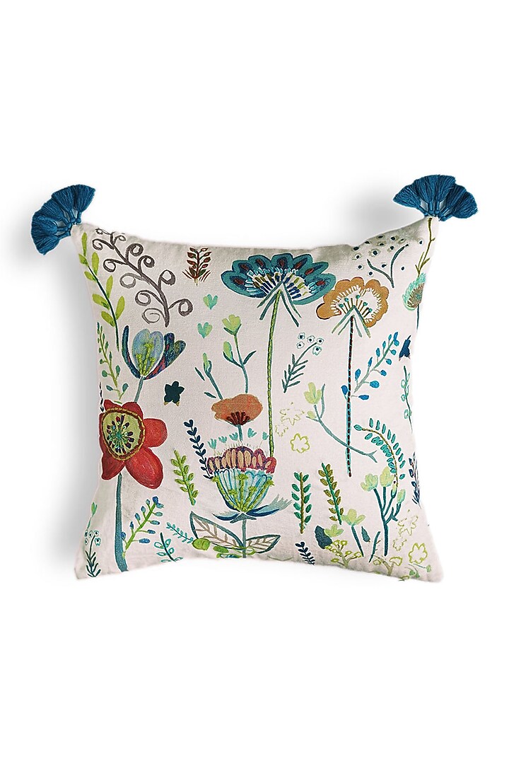 Blue & Turquoise Cotton Cushion Cover by Onset homes at Pernia's Pop Up Shop